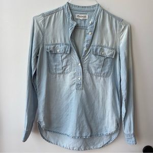 Madewell light wash denim shirt